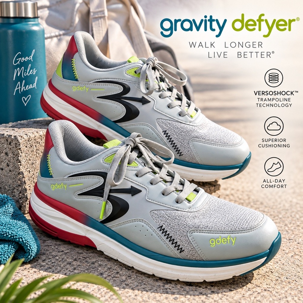 Gravity Defyer G-Defy VersoShock Gray Walking Shoes Sneakers Size 12 TB9037MGU-W